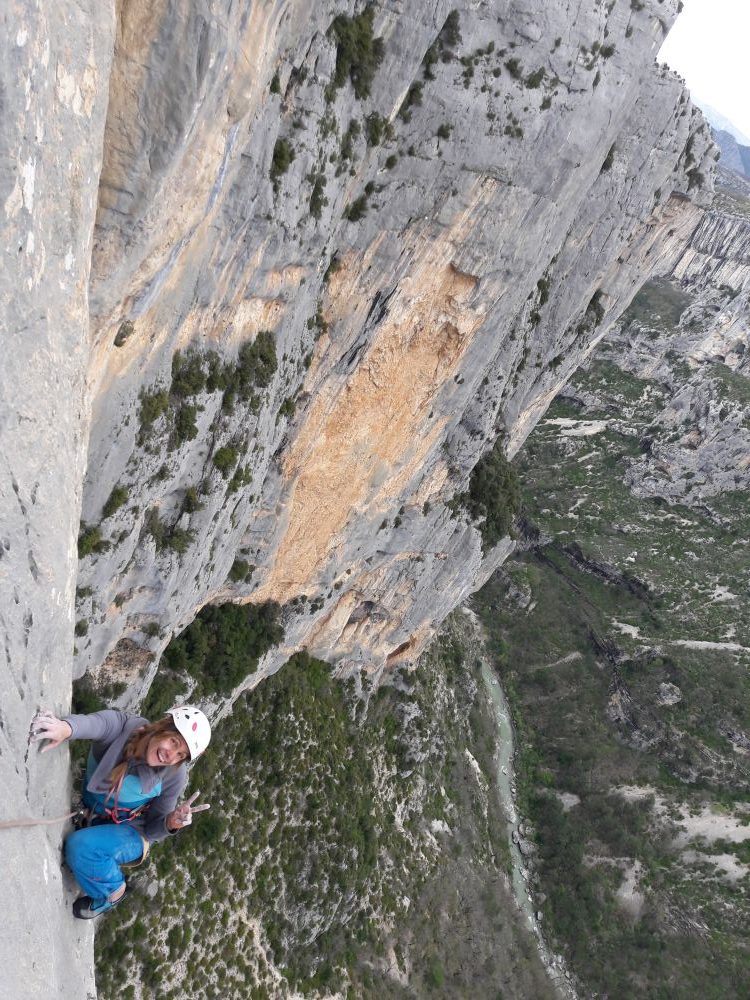 Im Nachstieg ist die Angst beim Klettern leichter zu handeln