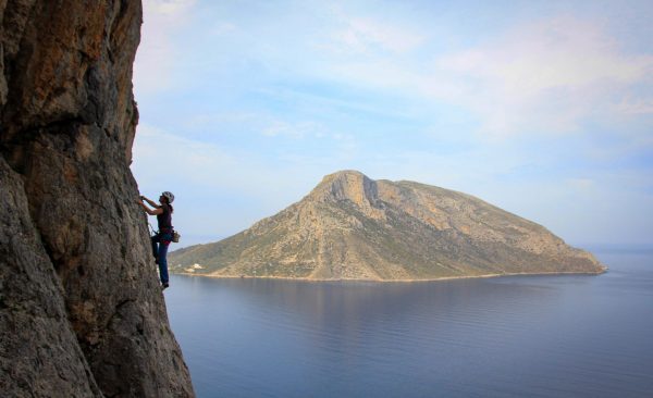 Klettern am Fels auf Kalymnos