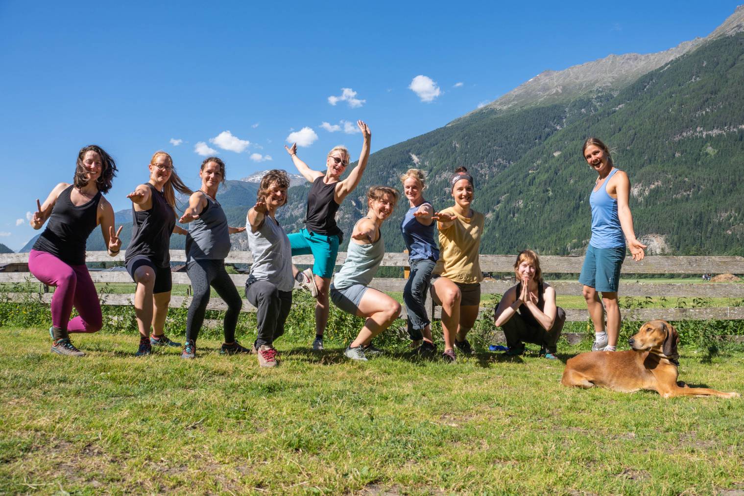 Gruppe Kletterfrauen Mental & Yoga Camp 2023
